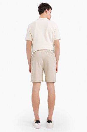 Erkek Regular Fit Basic Düz Bermuda Şort