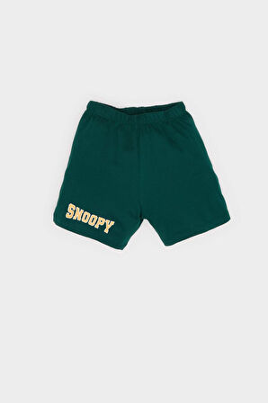 DeFacto Erkek Bebek Snoopy 2'li Takım Kısa Kollu Tişört Beli Lastikli Şort E6920A525SMOG283