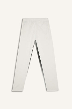 DeFacto Yazlık Beli Lastikli Jogger Pantolon Slim Fit Dar Kesim Düz Paça Pamuklu Cepli D2671AX25SMER85