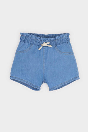 DeFacto Kız Bebek Beli Lastikli Jean Şort E5245A525SMBE394