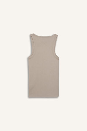 DeFacto Slim Fit Dar Kesim Basic Düz Yuvarlak Yaka Fitilli Kaşkorse Atlet E5539AX25SMBG130