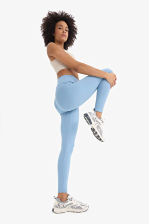 DeFactoFit Yüksek Bel Beli Saran Esnek Basic Düz Sporcu Tayt B4147AX25SPBE299