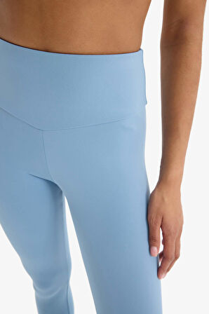 DeFactoFit Yüksek Bel Beli Saran Esnek Basic Düz Sporcu Tayt B4147AX25SPBE299