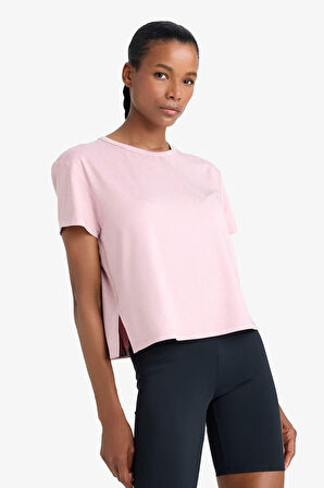 DeFactoFit Bisiklet Yaka Sporcu Kısa Kollu Tişört E2540AX25SMPN694