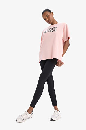 DeFactoFit NBA Wordmark Oversize Geniş Kalıp Bisiklet Yaka Kısa Kollu Tişört D8801AX25SPPN243