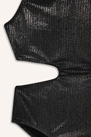 Kız Çocuk Parlak Kumaş Mayo