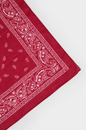 Unisex Desenli Pamuklu Bandana