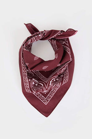 Unisex Desenli Pamuklu Bandana