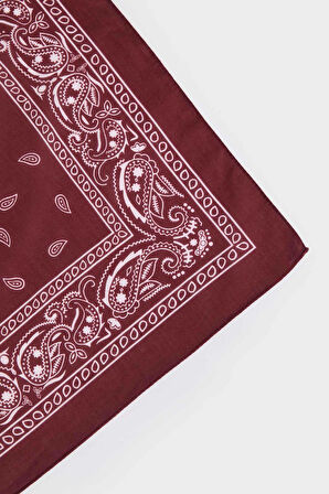 Unisex Desenli Pamuklu Bandana