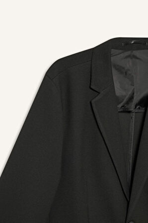 DeFacto Slim Fit Dar Kesim Yarım Astar Blazer Ceket E3447AX25SMBK27