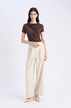 Slim Fit Dar Kesim Kayık Yaka Soft Touch Kısa Kollu Tişört