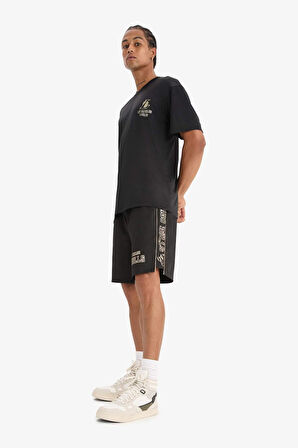 DeFactoFit NBA Chicago Bulls Standart Fit Kısa Paça Şort E0365AX25SPBK81
