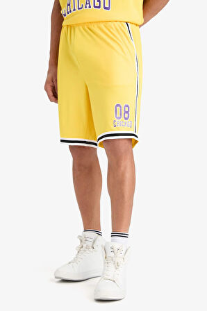 DeFactoFit Hızlı Kuruyan Standart Fit Sporcu Esnek Bantlı Paça Şort E4402AX25HSYL93