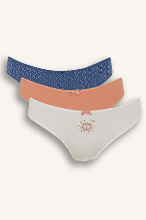 DeFacto 3'lü Brief Külot-Fall in Love E4921AX25SPIN33