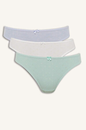DeFacto 3'lü Slip Külot-Fall in Love E4949AX25SPGN1169