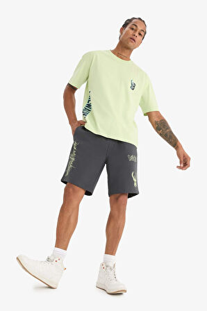 DeFactoFit NBA Milwaukee Bucks Standart Fit Kısa Paça Şort E0211AX25SPAR231