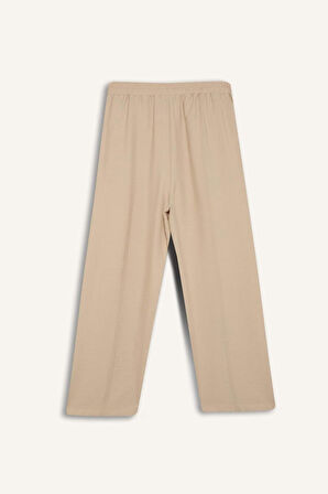 Esnek Belli Basic Düz Harem Pantolon