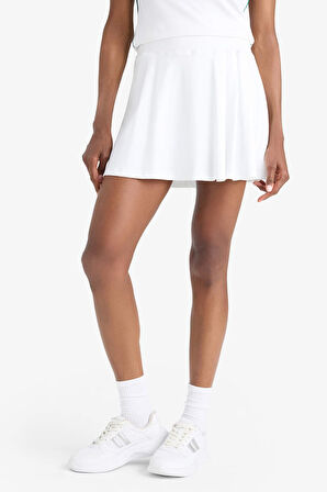 DeFactoFit Standart Fit Pileli İçi Taytlı Mini Tenis Eteği D9317AX25SPWT34