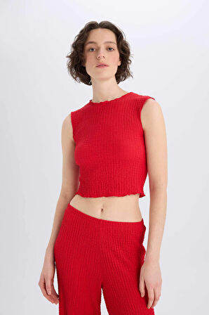 DeFacto Slim Fit Dar Kesim Bisiklet Yaka Bürümcük Atlet E0999AX25SPRD117