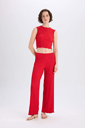 Wide Leg Geniş Paça Bürümcük Pantolon