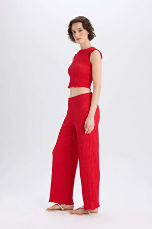Wide Leg Geniş Paça Bürümcük Pantolon