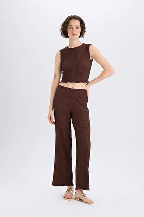 Wide Leg Geniş Paça Bürümcük Pantolon