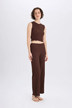 Wide Leg Geniş Paça Bürümcük Pantolon