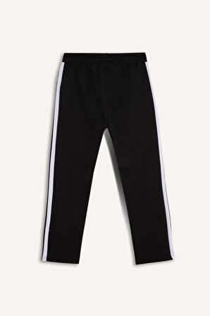 DeFactoFit Sporcu Jogger Eşofman Altı Standart Fit Standart Paça Skuba Dalgıç Kumaş Beli Lastikli Düz Paça E3932AX24WNBK81