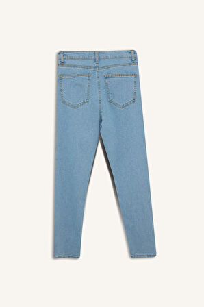 Comfort Mom Yüksek Bel Kısa Paça Jean Pantolon