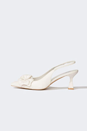 Kadın Yüksek Taban Suni Deri Topuklu Sandalet