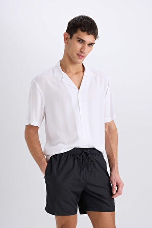 File Astarlı Kısa Boy Hızlı Kuruyan Deniz Şortu