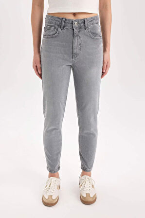 DeFacto Lina Comfort Mom Yüksek Bel Bilek Boy Jean Yıkamalı Pantolon E3438AXNSNM36