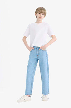 Erkek Çocuk Straight Fit Düz Paça Jean Pantolon