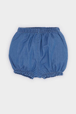 DeFacto Kız Bebek 3'lü Takım Meyve Desenli Kısa Kollu Tişört Yumuşak Jean Şort Saç Bandı E8363A525SMER105