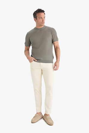 DeFacto Standart Fit Bisiklet Yaka Triko Kısa Kollu Tişört E3255AX25SMGR431