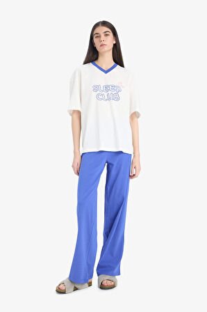 -Fall in Love Regular Fit Kısa Kollu 2'li Takım