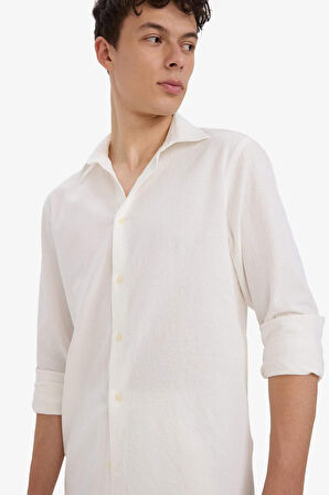 Regular Fit Polo Yaka Pamuklu Uzun Kollu Gömlek