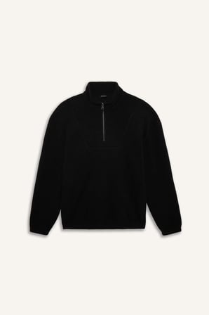 DeFacto Yarım Fermuarlı Polar Sweatshirt E8632AX25WNBK81