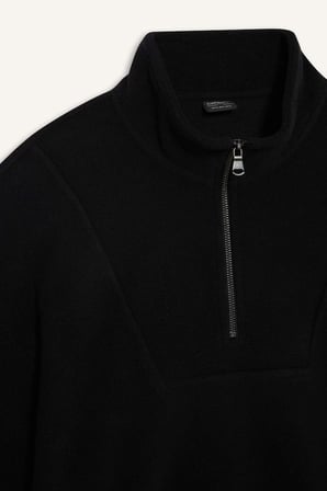 DeFacto Yarım Fermuarlı Polar Sweatshirt E8632AX25WNBK81