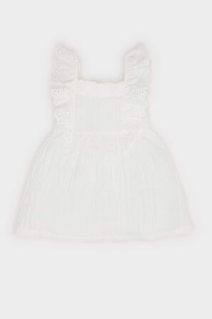 DeFacto Kız Bebek Kolsuz Poplin Yazlık Elbise E8395A525SMER105
