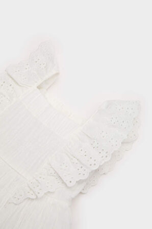 DeFacto Kız Bebek Kolsuz Poplin Yazlık Elbise E8395A525SMER105