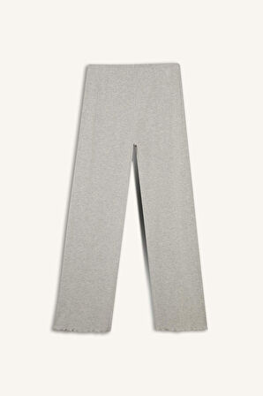 DeFacto Regular Fit Pijama Takımı Kısa Kollu Üst Uzun Alt-Fall in Love E9229AX25SPGR93