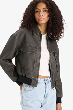 Polo Yaka Tafta Suni Deri Mont