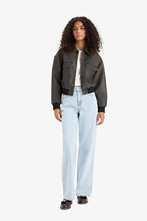 Polo Yaka Tafta Suni Deri Mont