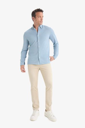 DeFacto Slim Fit Dar Kesim Dar Paça Cepli Dokulu Pantolon E7959AX25AUBG359