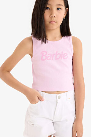 DeFacto Kız Çocuk Barbie Bisiklet Yaka Atlet E6521A825HSPN614