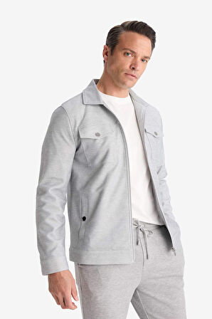 Slim Fit Dar Kesim Astarlı Fermuarlı Cepli Mevsimlik Baharlık Mont