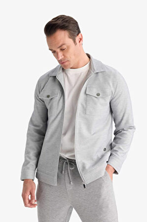 Slim Fit Dar Kesim Astarlı Fermuarlı Cepli Mevsimlik Baharlık Mont