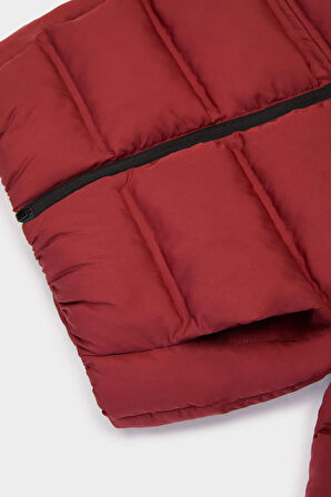 Erkek Bebek Kapüşonlu Fermuarlı Mont