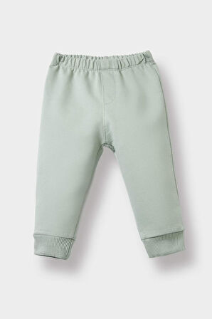 Erkek Bebek 2'li Takım Baskılı Sweatshirt Beli Lastikli Eşofman Altı